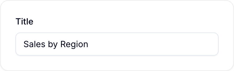 Title field for a new bar graph