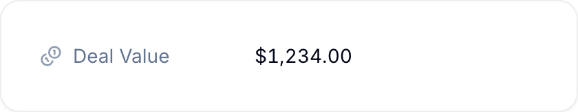A monetary amount stored in a Currency field A monetary amount stored in a Currency field