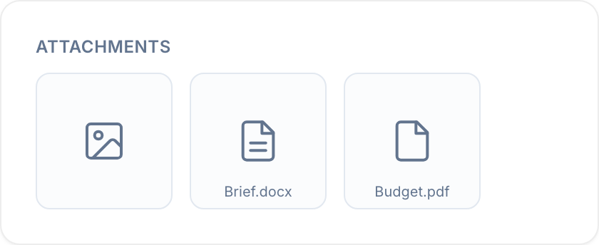 Files attached to a record in a File custom field Files attached to a record in a File custom field