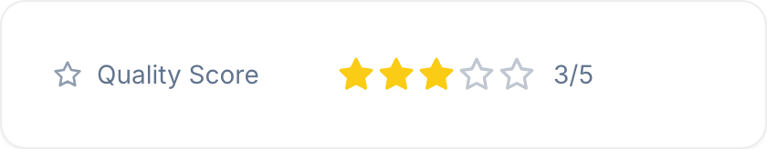 A record scored with a Star Rating field Star Rating field on a record