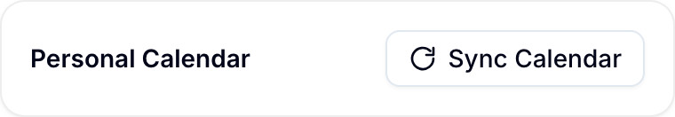 Sync Calendar button Sync Calendar button in a Blue calendar
